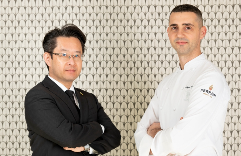 Mototsugu Hayashi (maître e sommelier) ed Edoardo Fumagalli (chef) di Locanda Margon