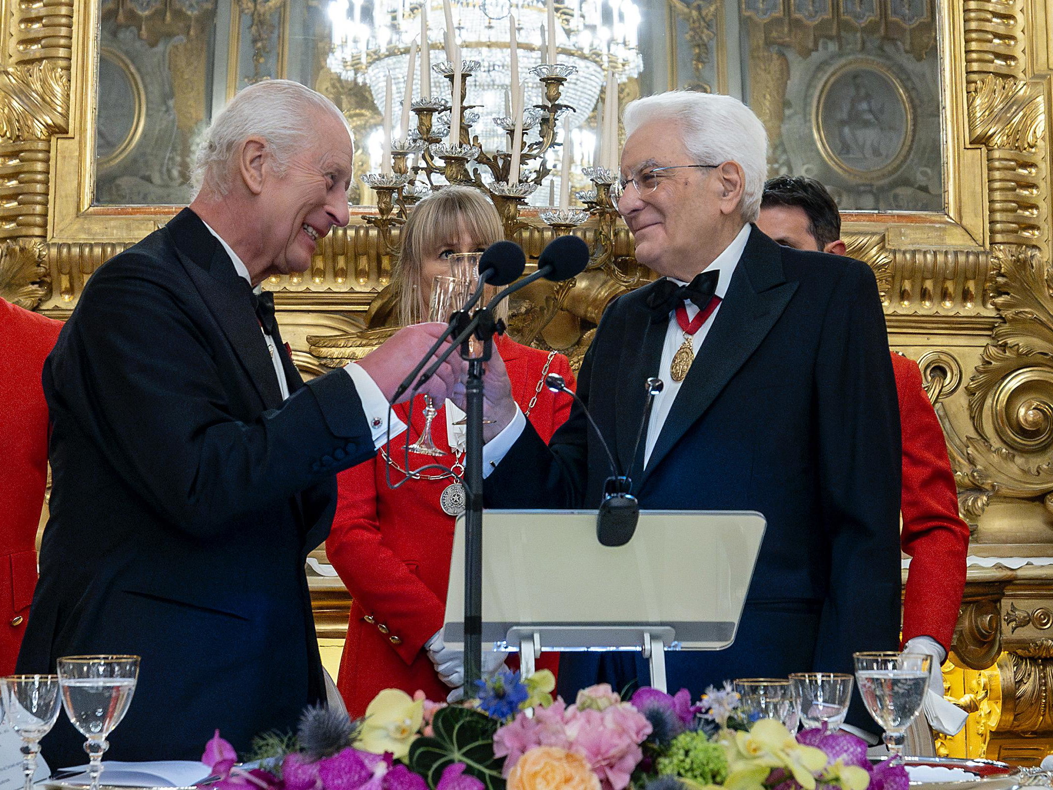 König Charles III. mit dem italienischen Präsident Sergio Mattarella.