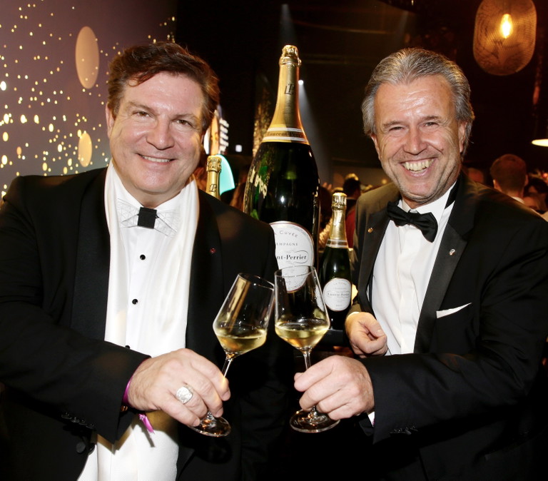 Thomas Schreiner (rechts) bei der Bambi-Verleihung mit Schauspieler Francis Fulton-Smith.