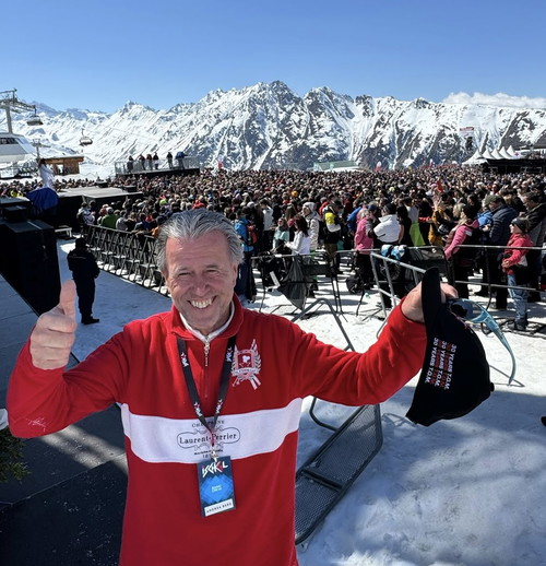 Thomas Schreiner am vergangenen Sonntag beim Open-Air-Konzert von Andrea Berg in Ischgl. 