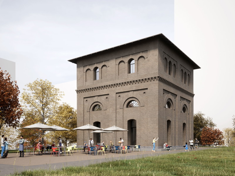 Das künftige Turm-Café von außen
