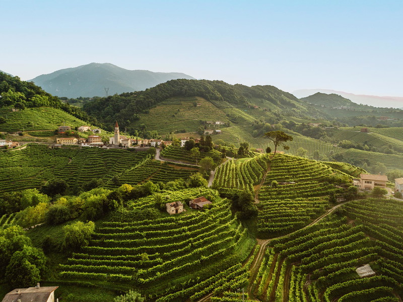 Rolle zählt zu den reizvollsten Ortschaften im Anbaugebiet des Prosecco Superiore. In den Steillagen ringsum entstehen einige der feinsten Prosecco Superiore DOCG.