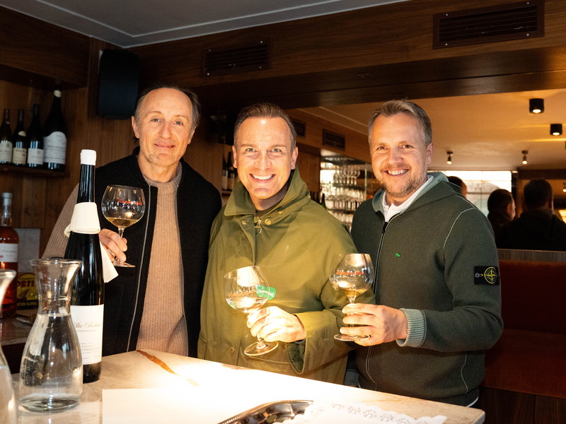 Frankowitsch-Chef Stefan Heissenberger, Tim Raue und STG-Geschäftsführer Michael Feiertag.