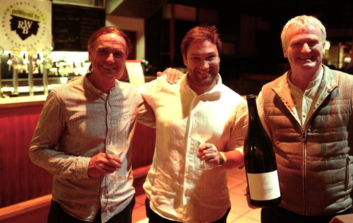 Winzer-Trio am Geburtstagsfest der RWB: Herbert Triebaumer, René Pöckl und Paul Achs (v.l.n.r.).