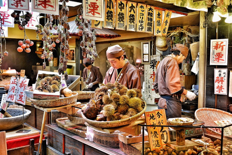Der Nishiki Market in Kyoto. 