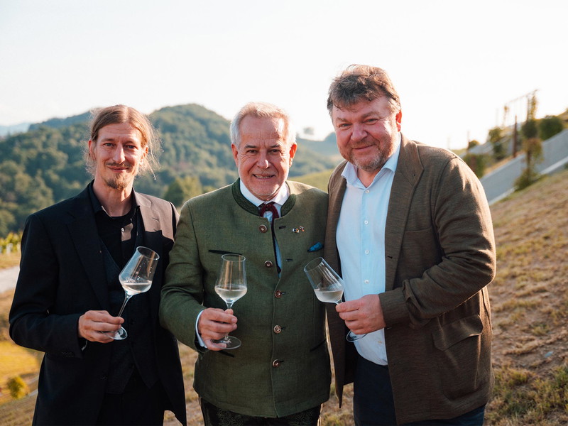 Reinhard Muster mit Siegfried Wolf und Albert Gesellmann