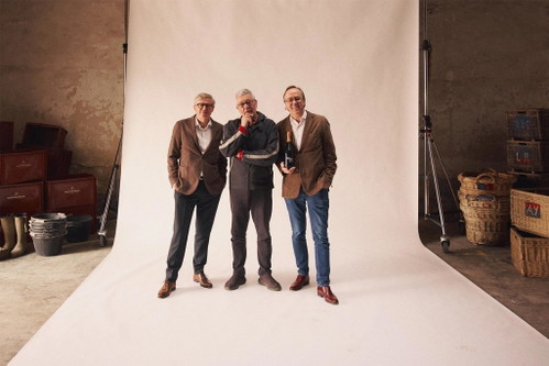 Jean-Baptiste Lécaillon mit Philippe Starck und Frédéric Rouzaud.