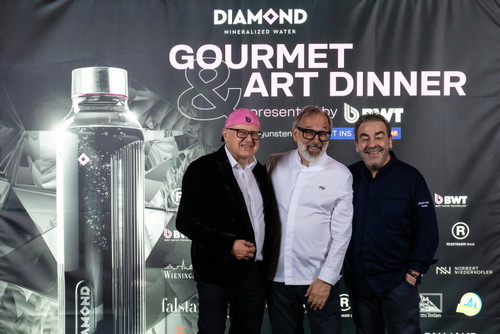 BWT-CEO-Andreas-Weissenbacher mit den Spitzenköchen Norbert Niederkofler und Juan Amador.