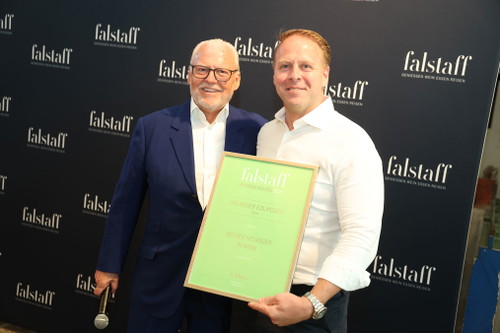 Wien-Gewinner Michael Edlmoser und Falstaff Herausgeber Wolfgang Rosam 