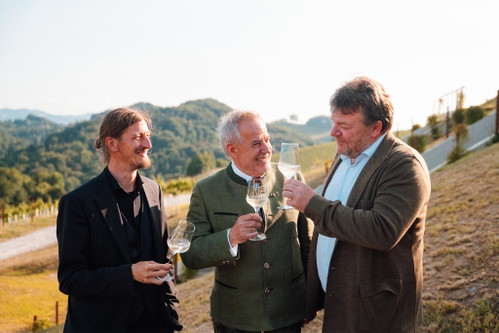 Reinhard Muster mit Siegfried Wolf und Albert Gesellmann