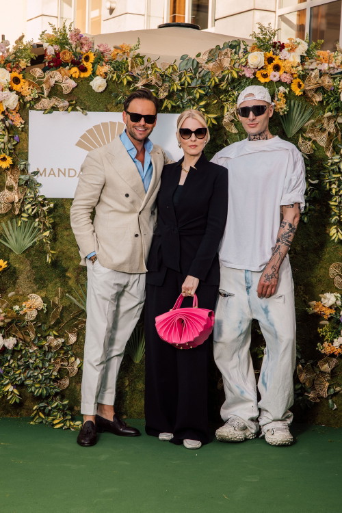 Von links: Marco Diemer vom «Mandarin Oriental», Designerin Kristina Thaden und Modedesigner Yannik Zamboni.