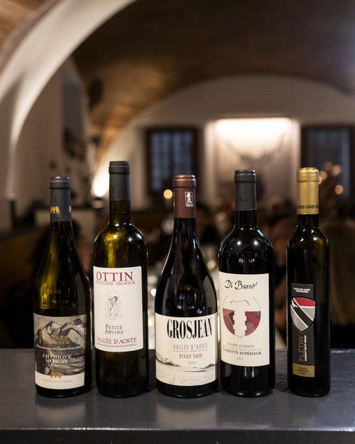 I vini valdostani che hanno accompagnato la cena