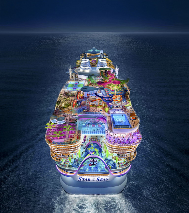 Massentourismus auf See heute: die »Star of the Seas« beherbergt den größten schwimmenden Wasserpark.