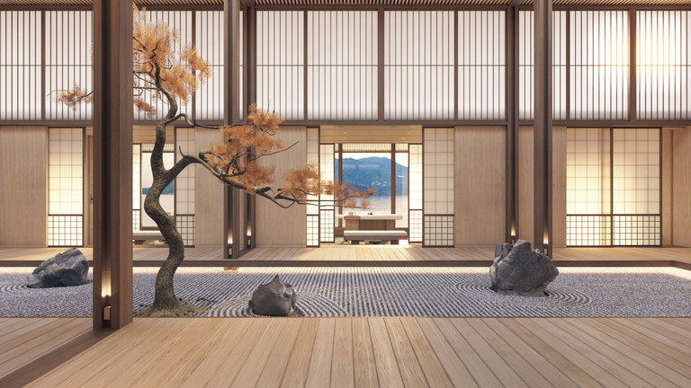 On board of »Amangati« you can relax at a  Zen-garden.