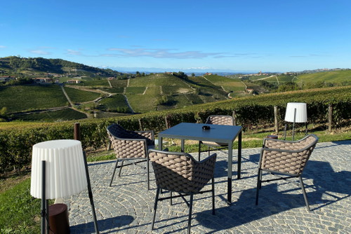 Die Aussicht vom Restaurant »Borgo Sant'Anna«