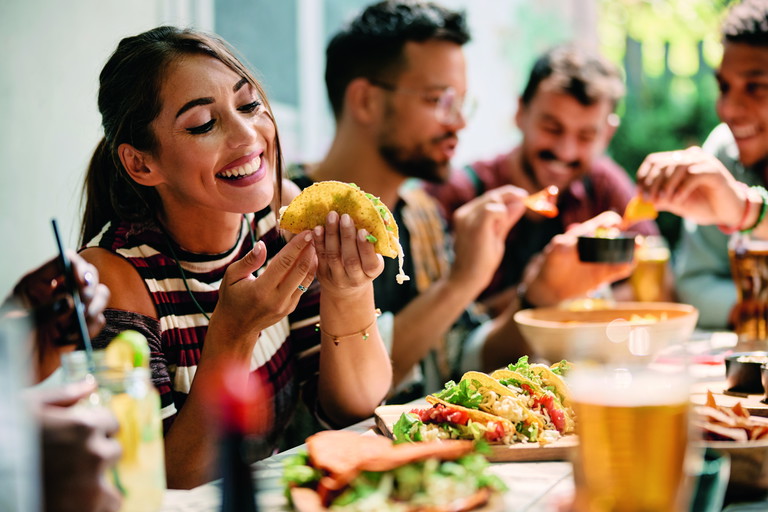 True street food bliss is a fresh taco.