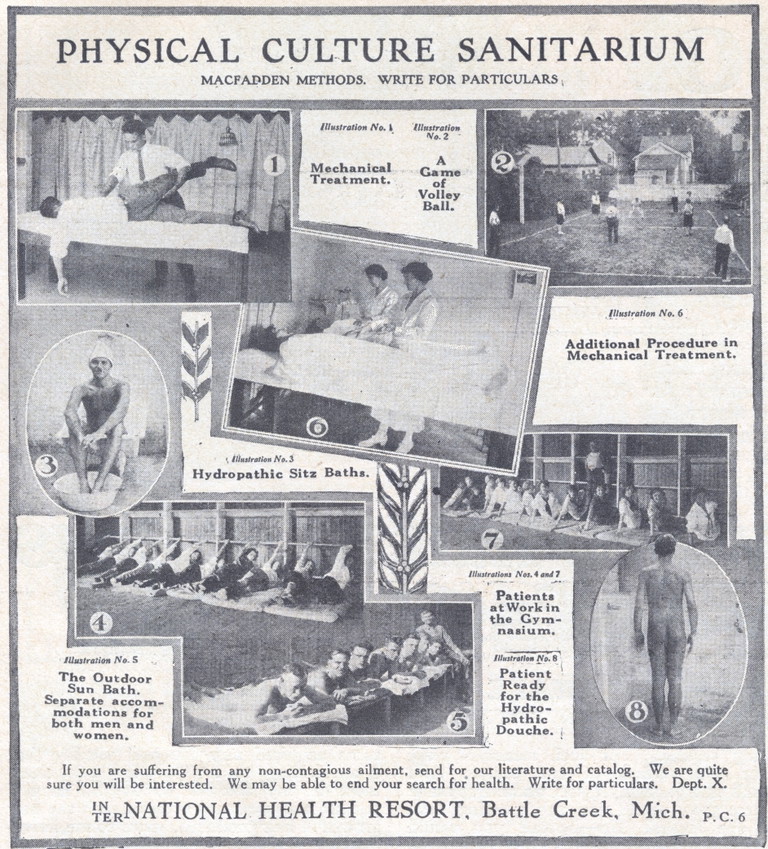 Werbeanzeige für das »Sanitarium für Körperkultur« in Colorado aus der Juni-Ausgabe 1925 des Magazins Physical Culture.