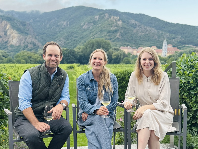 Die Eigentümer des Landgutes Schöne Erde – Markus Wölbitsch, Doris Kisser und Kristina Rausch