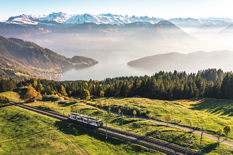 Auf den Rigi wurde 1871 die erste Bergbahn Europas installiert. 