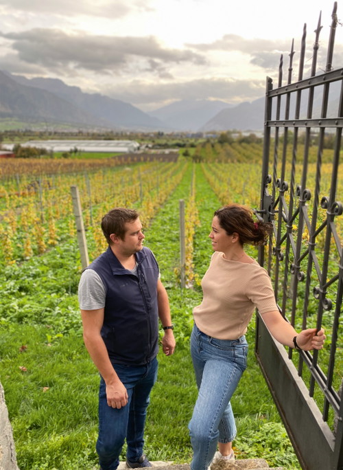 Chardonnay-Könner: Rafael Hug und Mathilde Hug Pédeutour vom Weingut Wegelin.