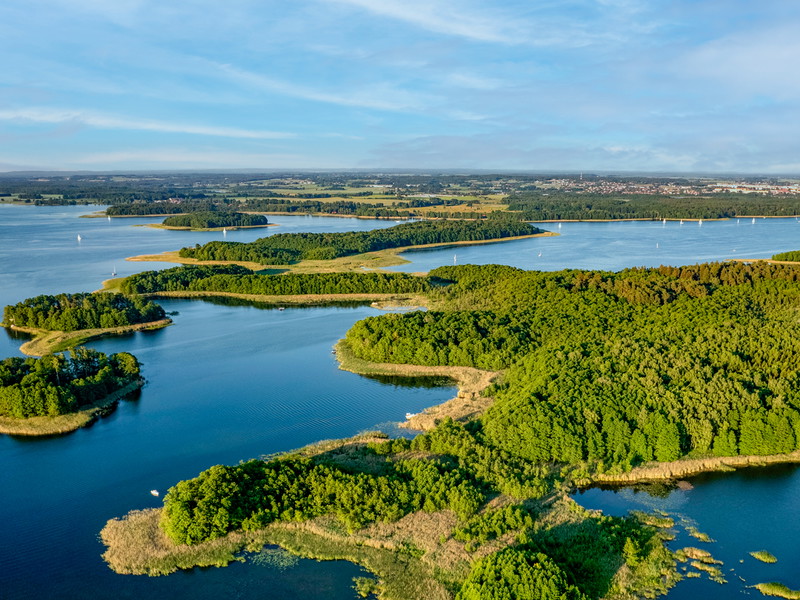 Beauty as far as the eye can see. The Masurian Lake District in north-eastern Poland comprises more than 2,000 lakes.