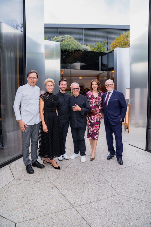 Heinz and Birgit Reitbauer, Byron und Wolfgang Puck und Angelika und Wolfgang Rosam (v.l.n.r.)