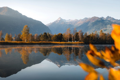 Herbstliche Ausblicke auf den Zeller See und das Kitzsteinhorn.