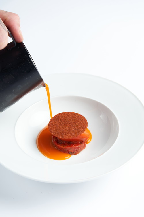 Paprika mit Jalapeño und Kapern.