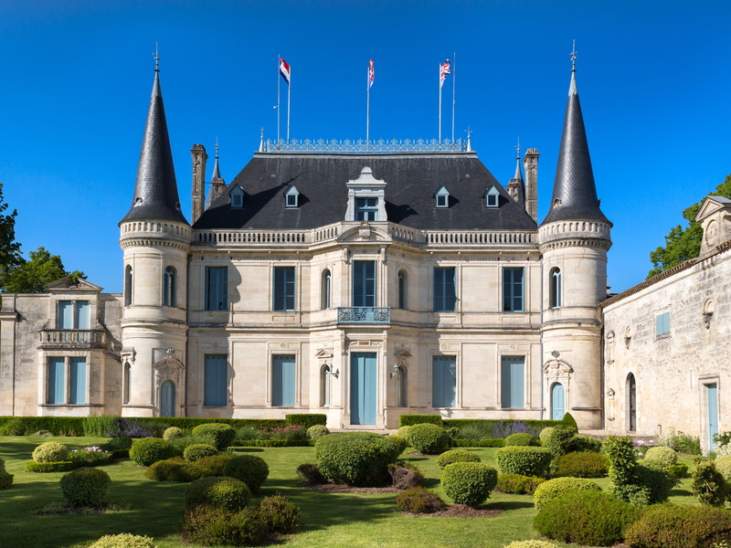The iconic main house of Château Palmer: Its striking turrets are considered among the most beautiful in the Médoc.  