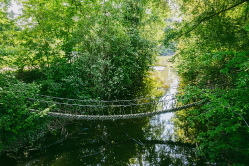 Die Schlossinsel ist Schaugarten und Auerlebnisgelände des »schlossORTH Nationalpark-Zentrum«