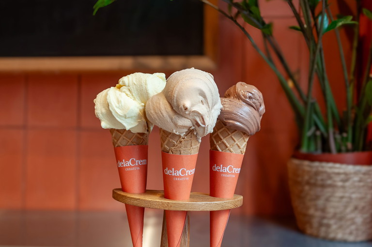 Eiscreme in allen Geschmäckern und Texturen.