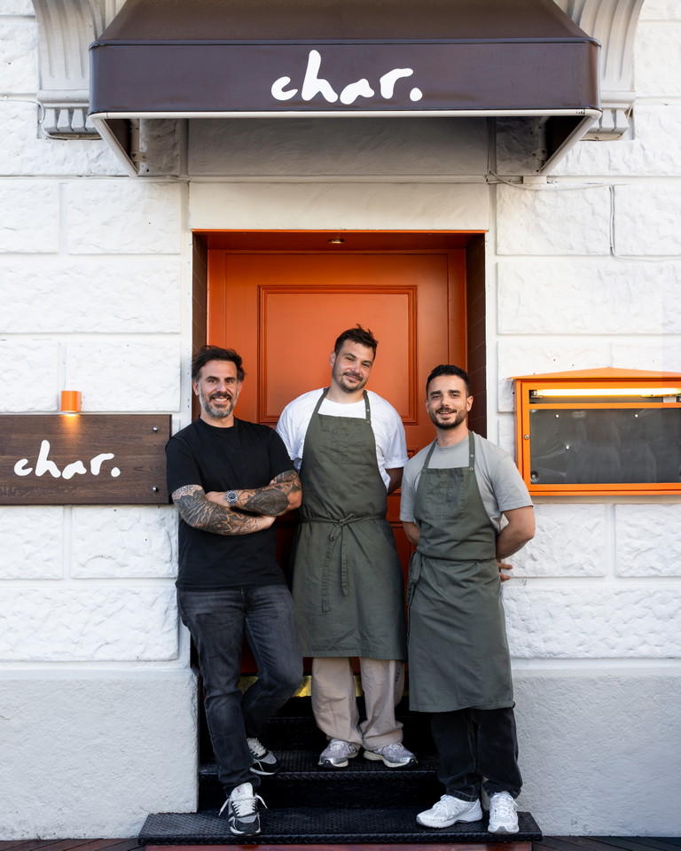 Die Gründer vom «Char» (von links): George Kazantzis, Tristan Jaensch und Dimitris Alexoudis