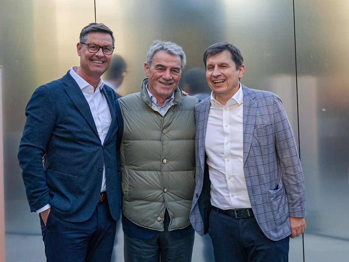 V.l.: Mario Morandell mit Renzo Cotarella und Christoph Morandell.