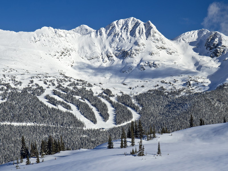 The Whistler Blackcomb ski area stretches up to 2284 meters. It is considered snow-sure with around eleven meters of snowfall per year.