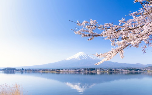 Blick auf den Fuji in Japan