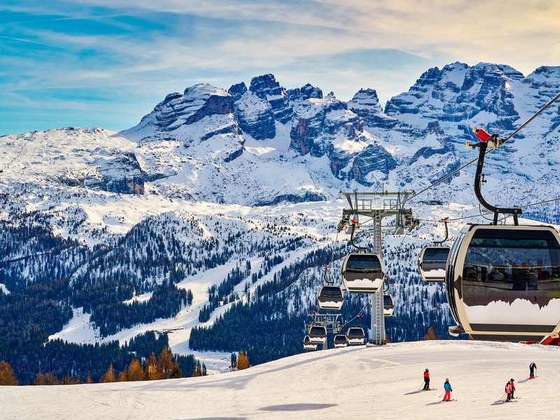 Beliebtes Skigebiet: Madonna di Campiglio