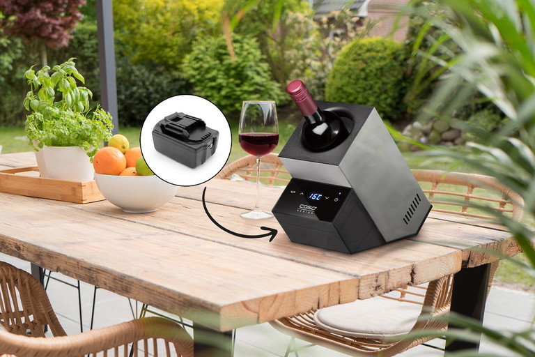 Auch bei höheren Umgebungstemperaturen bleibt der Wein perfekt temperiert.