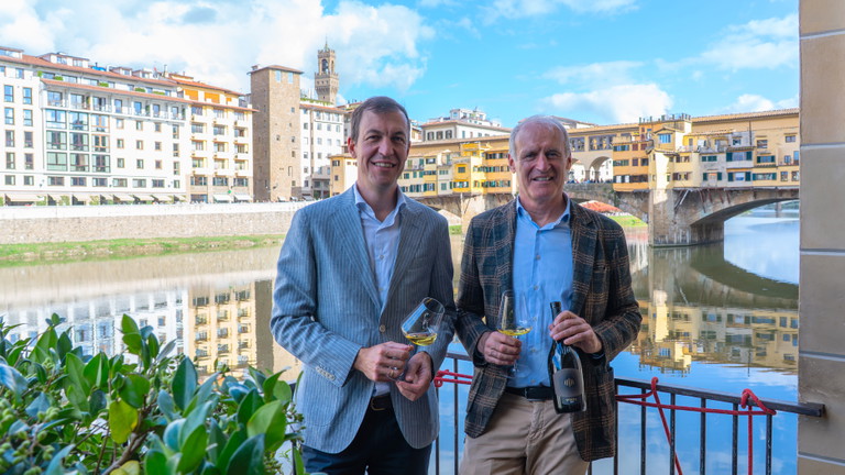 Willi Stürz e Wolfgang Klotz di cantina Tramin