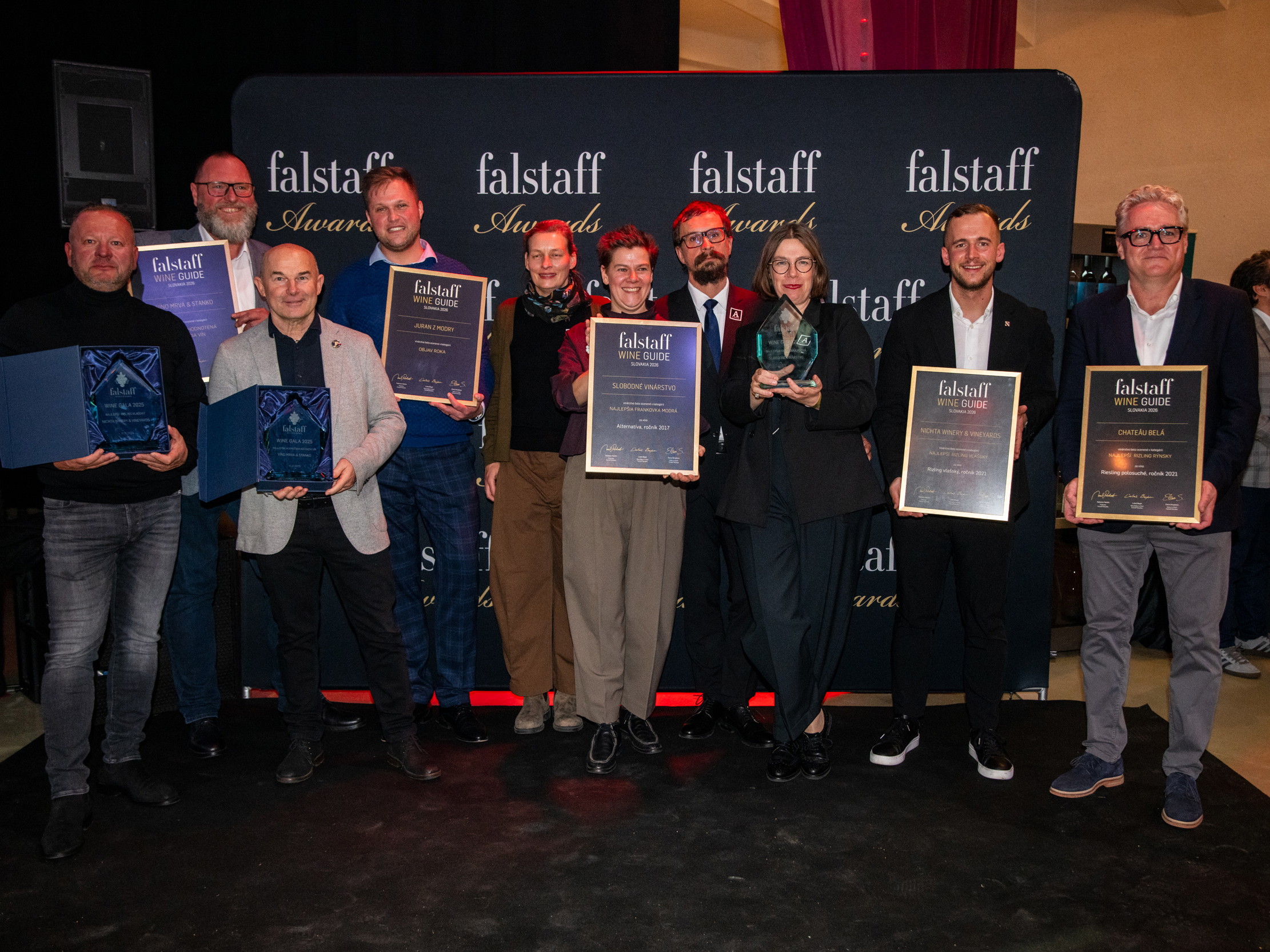 Ocenení vinári na Falstaff Wine Gala 2025.