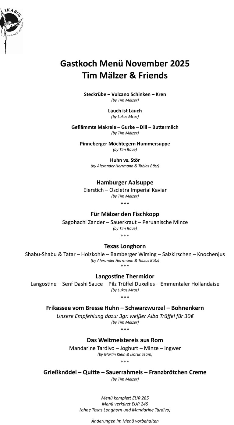 Geschmack-Sache. Das Menü.