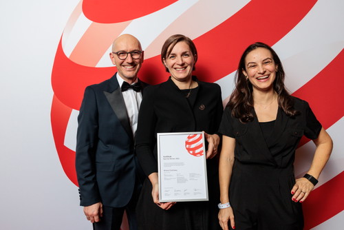 Ivo Lubar (Leitung Design Esterhazy Betriebe AG), Birgit Kiennast (Illustratorin) und Stephanie Artner (Senior Brand Managerin) 