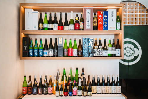 Die große Sake-Auswahl im neuen Shiki Omakase.