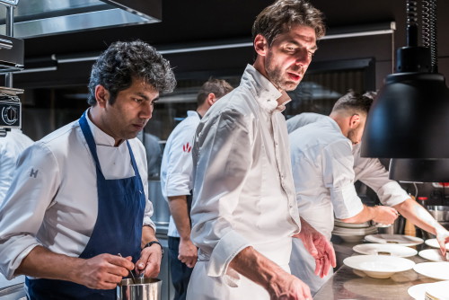 Sterneköche Himanshu Saini und Massimiliano Alajmo