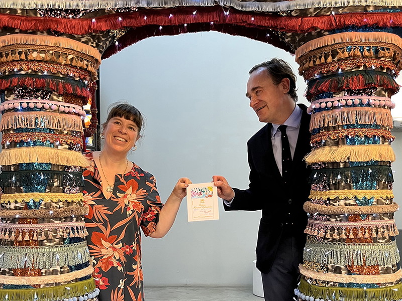 Künstlerin Joana Vasconcelos mit Julien-de-Beaumarchais-de-Rothschild