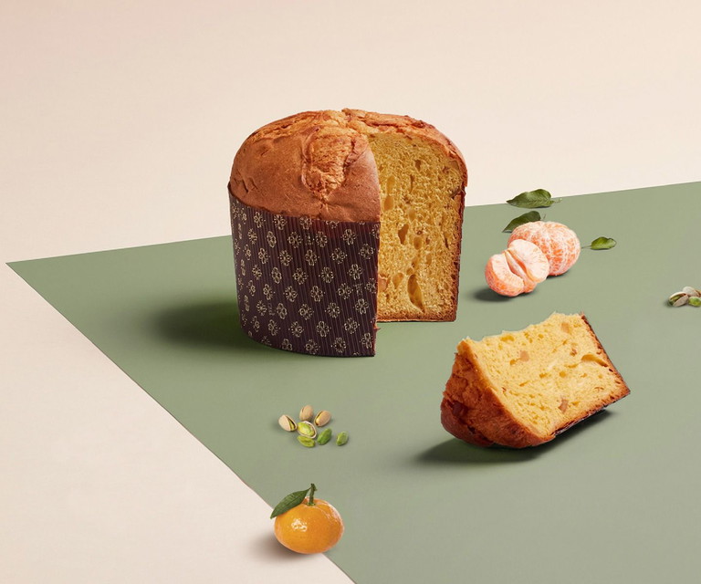 Pasticceria Giotto, panettone pistacchio e mandarino