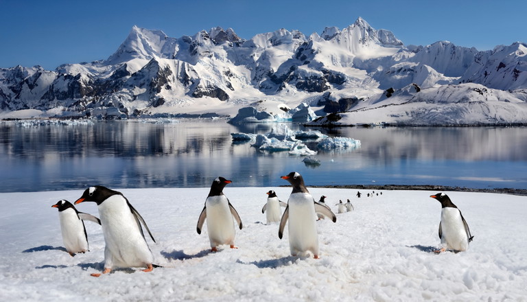 Eselspinguine in der Antarktis.
