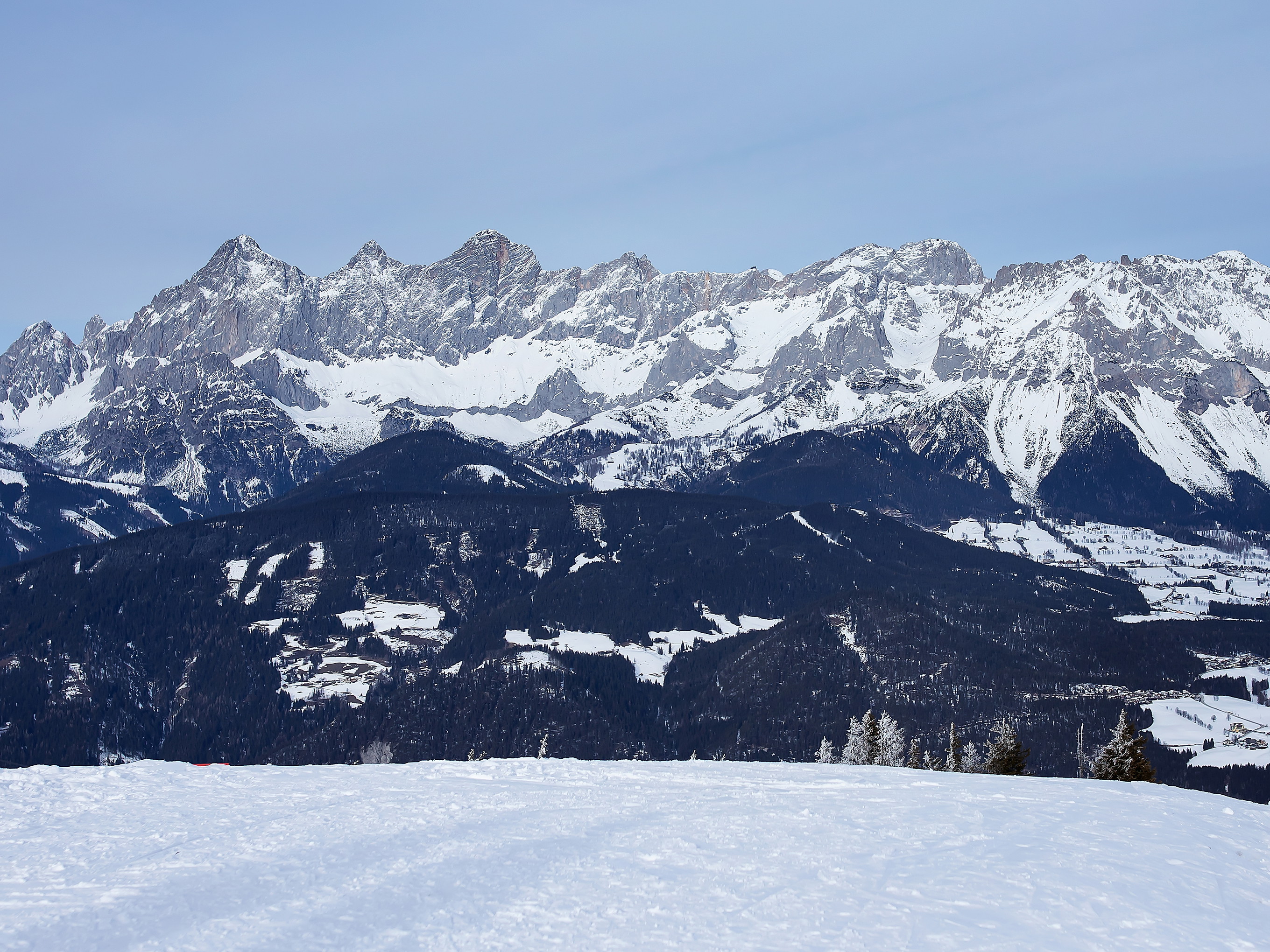 »Finale Grande« heißt der Zielhang auf der Reiteralm in Schladming. Aber auch die Pisten nahe der Bergstation wissen, wie man Skifahrer begeistert.