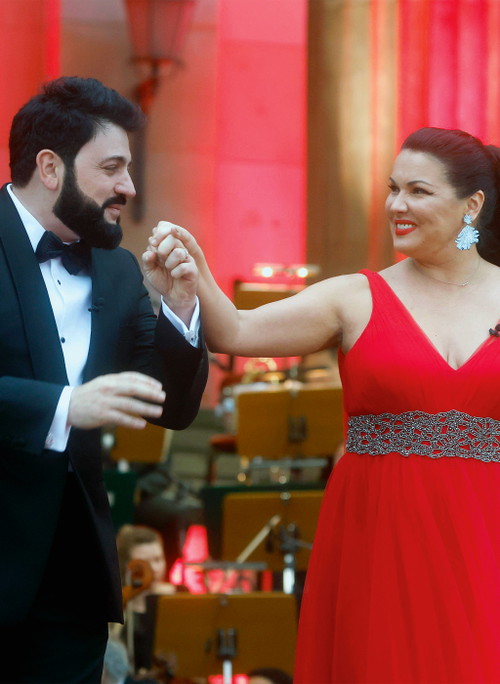 Trotz ihrer Trennung stehen Anna Netrebko und Yusif Eyvazov weiterhin gemeinsam auf der Bühne – hier bei einem Auftritt im Rahmen des Classic Open Air 2025 in Berlin.