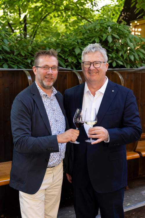 Jürgen Geyer mit Chris Yorke, ÖWM Geschäftsführer.