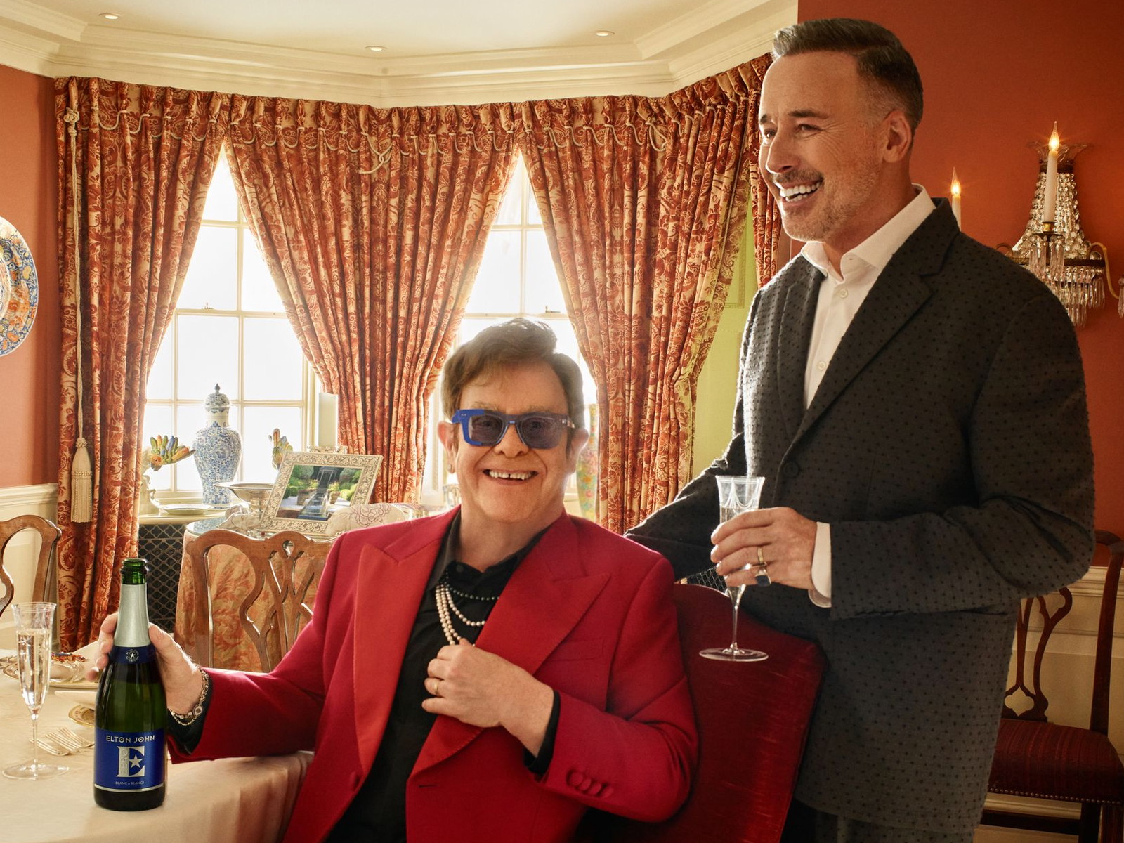 Elton John with David Furnish.